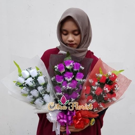 Bouquet Artificial Blossom Roses - Gambar 3