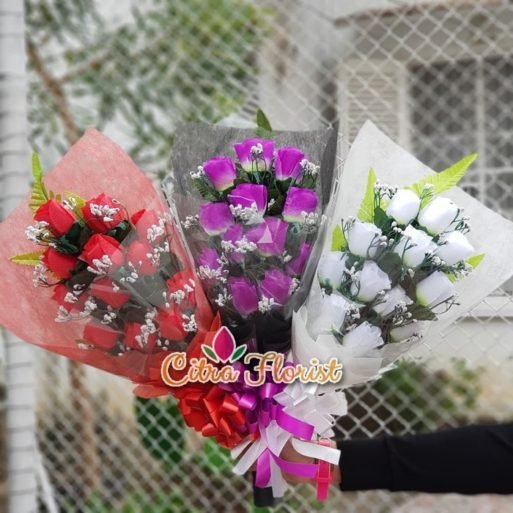 Bouquet Artificial Blossom Roses - Gambar 2