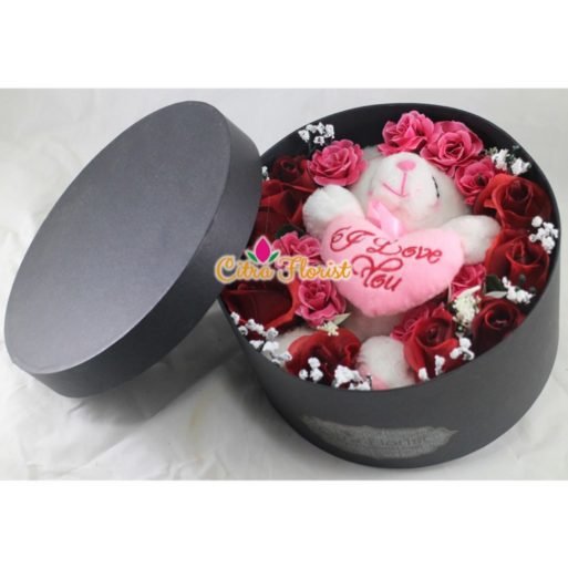 Artificial Flowerbox Sleeping Round Black - Gambar 3