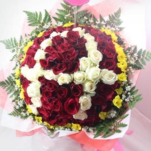 Bouquet Circle Mix Roses - Gambar 2