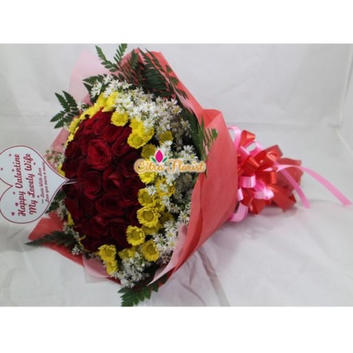Bouquet Sweet Round Red - Gambar 5