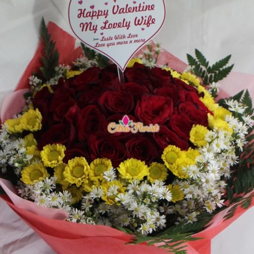 Bouquet Sweet Round Red - Gambar 3