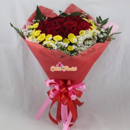 Bouquet Sweet Round Red - Gambar 2