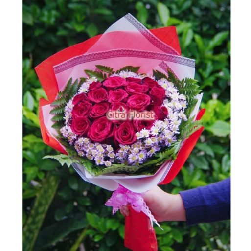 Bouquet Yum Red Purple - Gambar 3