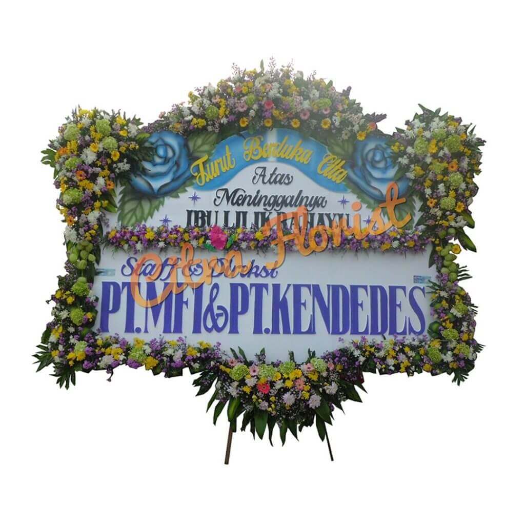 (SNP) Papan Bunga Duka Cita Sterofoam 2.5 Meter, Bunga Keliling List Tengah