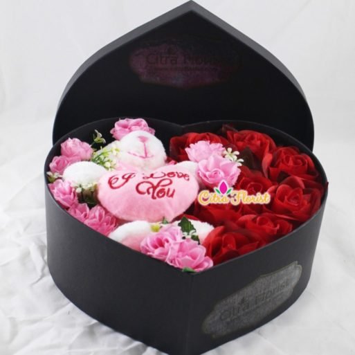 (SDA) Artificial Flowerbox Sleeping Love Black - Gambar 2
