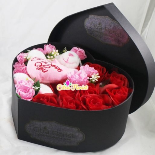 (SDA) Artificial Flowerbox Sleeping Love Black - Gambar 3