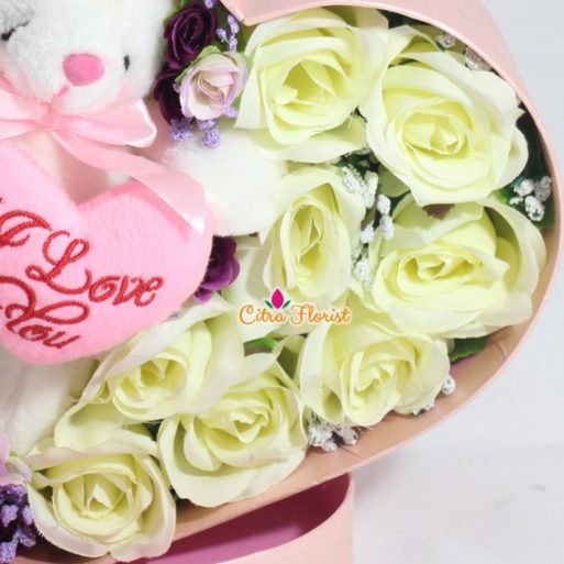 Artificial Flowerbox Sleeping Love Pink - Gambar 2