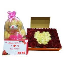 Fresh Flowerbox Roses Love Cream