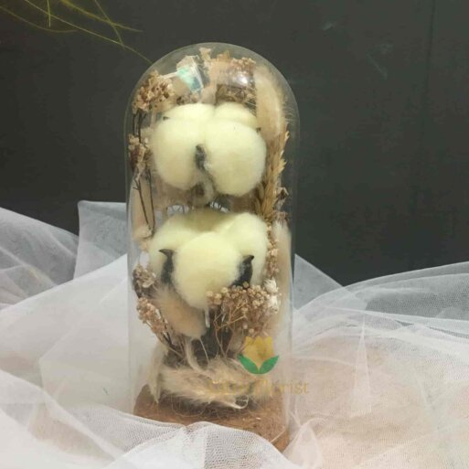 Flower Rustic in Dome Glass - Gambar 2